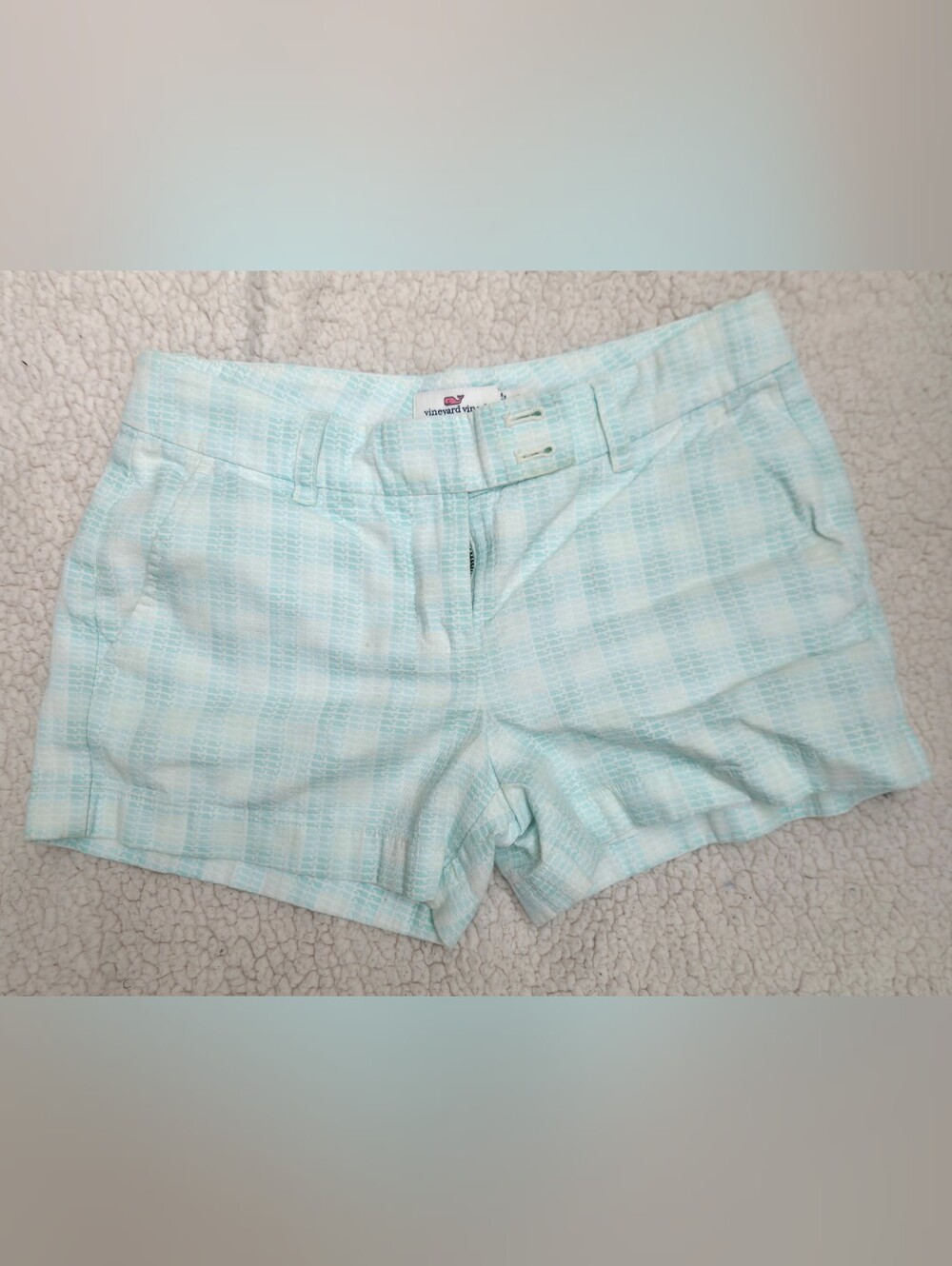 Vineyard Vines Light Mint Plaid Bermuda Shorts